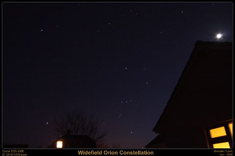 Orion Widefield - 18 Sec Exposure Constellation of Orion