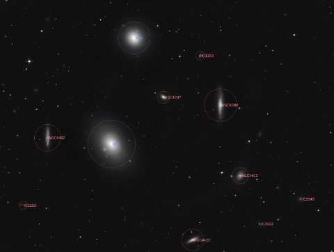 M84-M86 (28x 300s Luminance) Annotated M84-M86 (28x 300s Luminance) Annotated