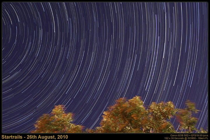 Startrails_2010-08-26 Startrails around Polaris