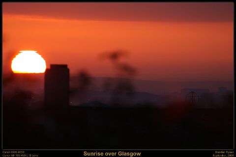 Glasgow - Sunrise Sunrise over Glasgow