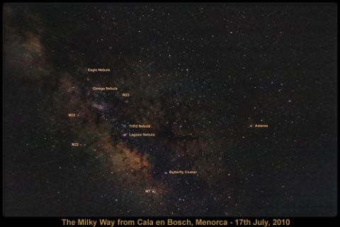 Milky Way - 2010-07-17 - Annotated W Milky Way - 2010.07.17