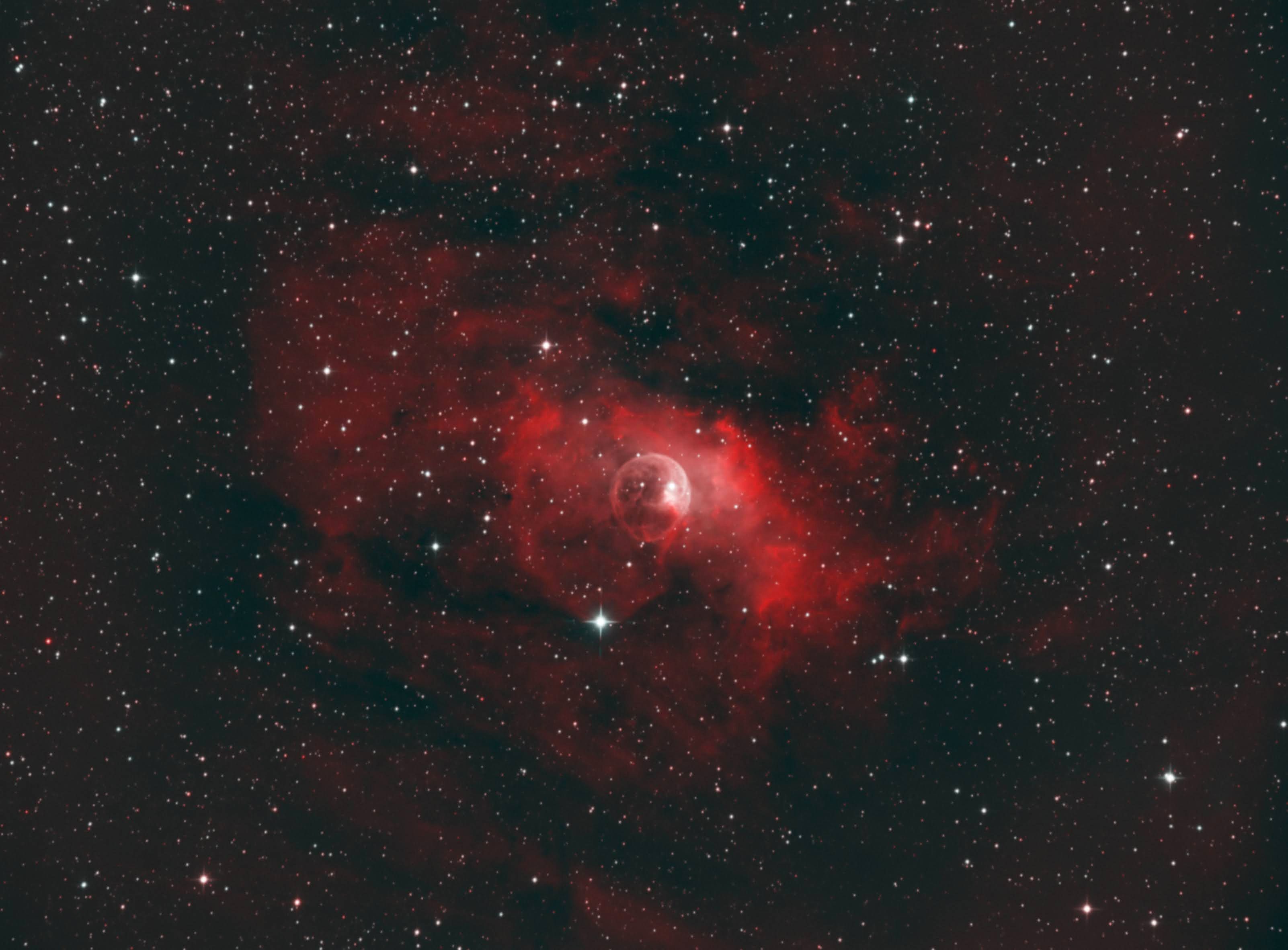 Bi-Colour Process NGC7635 - The Bubble Nebula