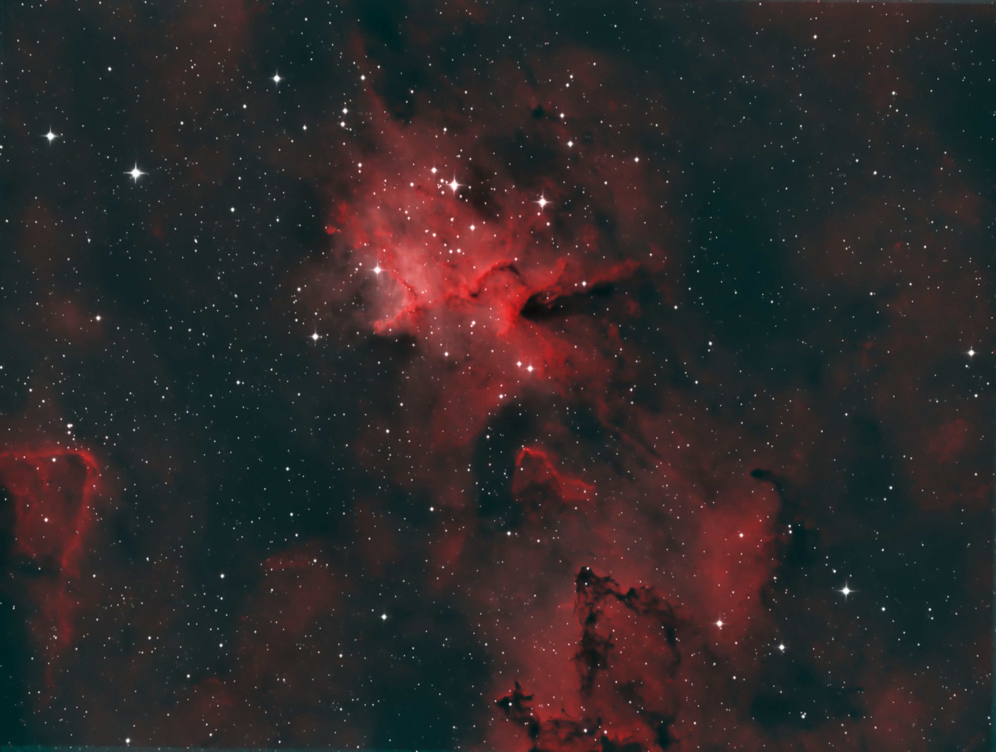 IC1805 (20x300s HOO) IC805 - Centre of the Heart Nebula