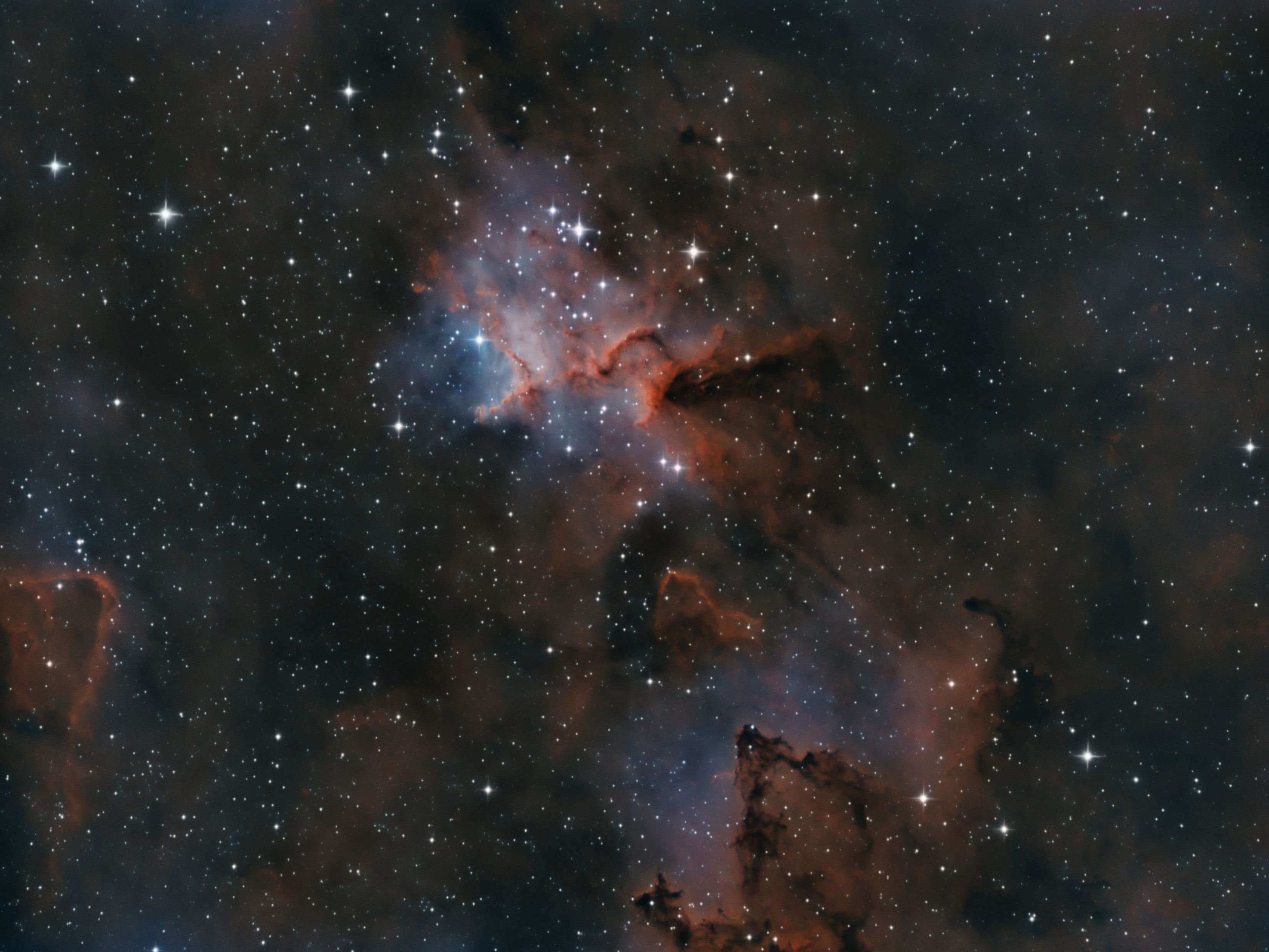 IC1805 (21x300s HOO) IC805 - Centre of the Heart Nebula
