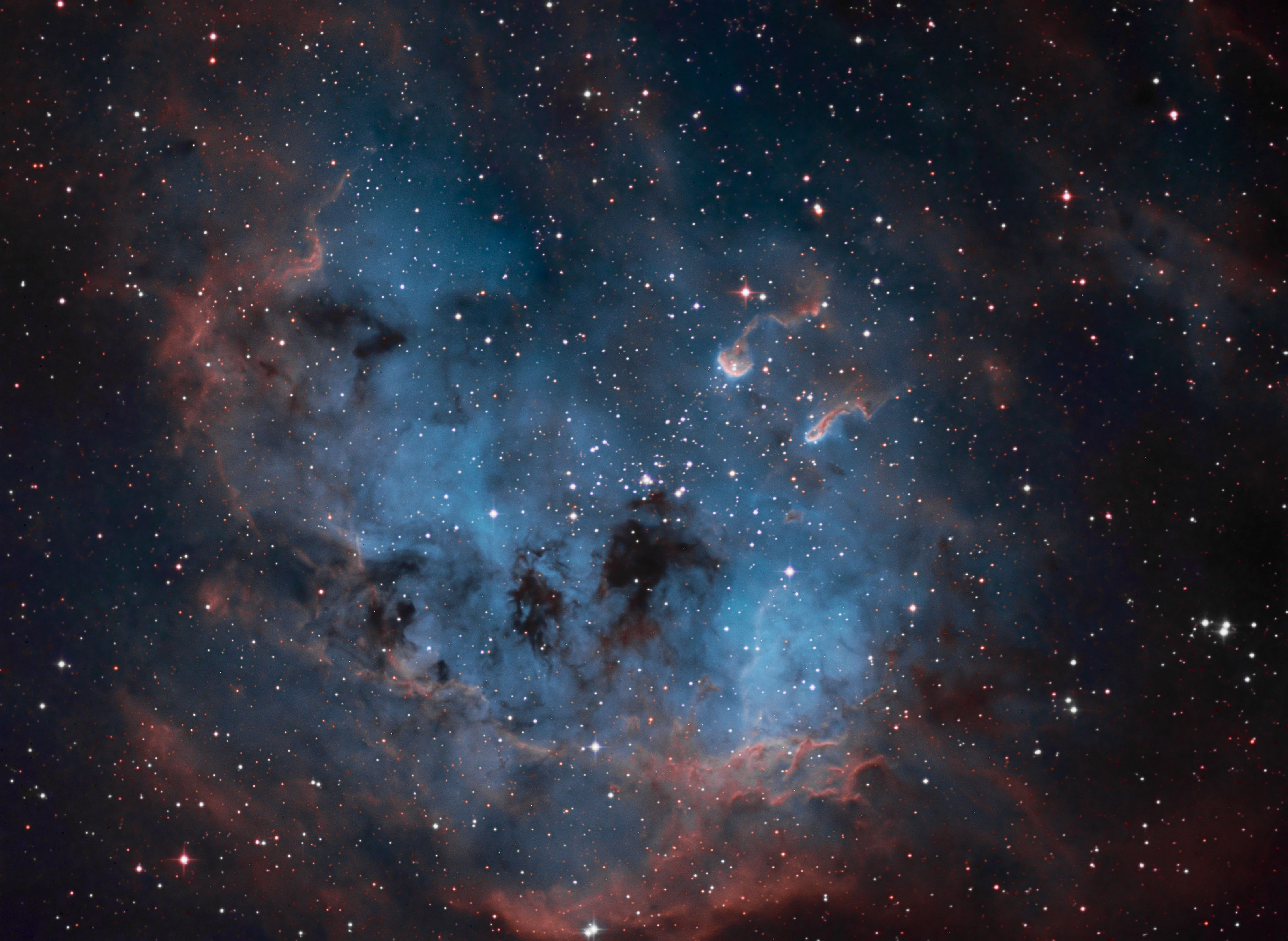 IC410 (13x600s Ha-OIII-SII) IC410 - The Tadpole Nebula