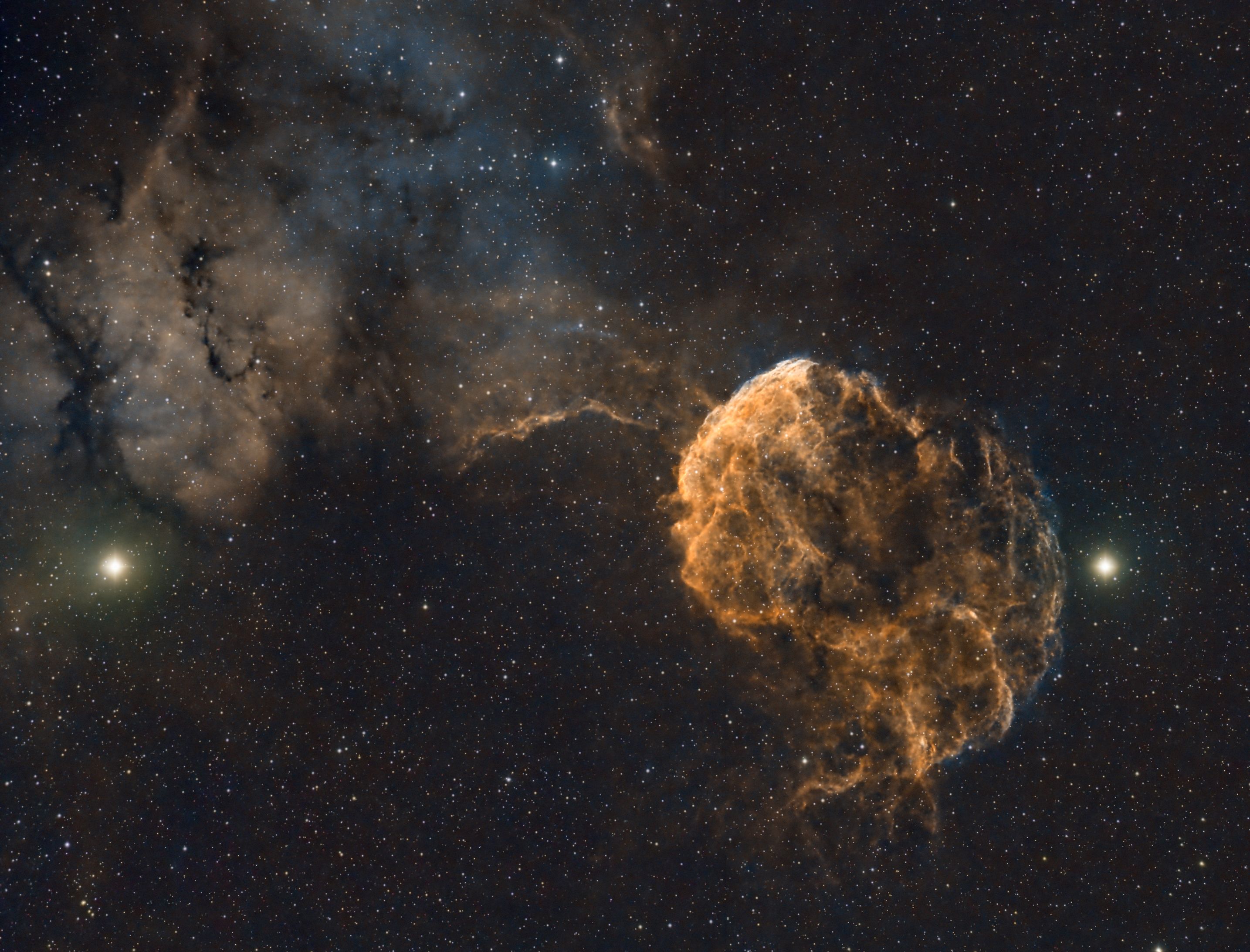 IC443 - Jellyfish Nebula (15x360s SHO)c IC443 - The Jellyfish Nebula (15x 360s SHO)