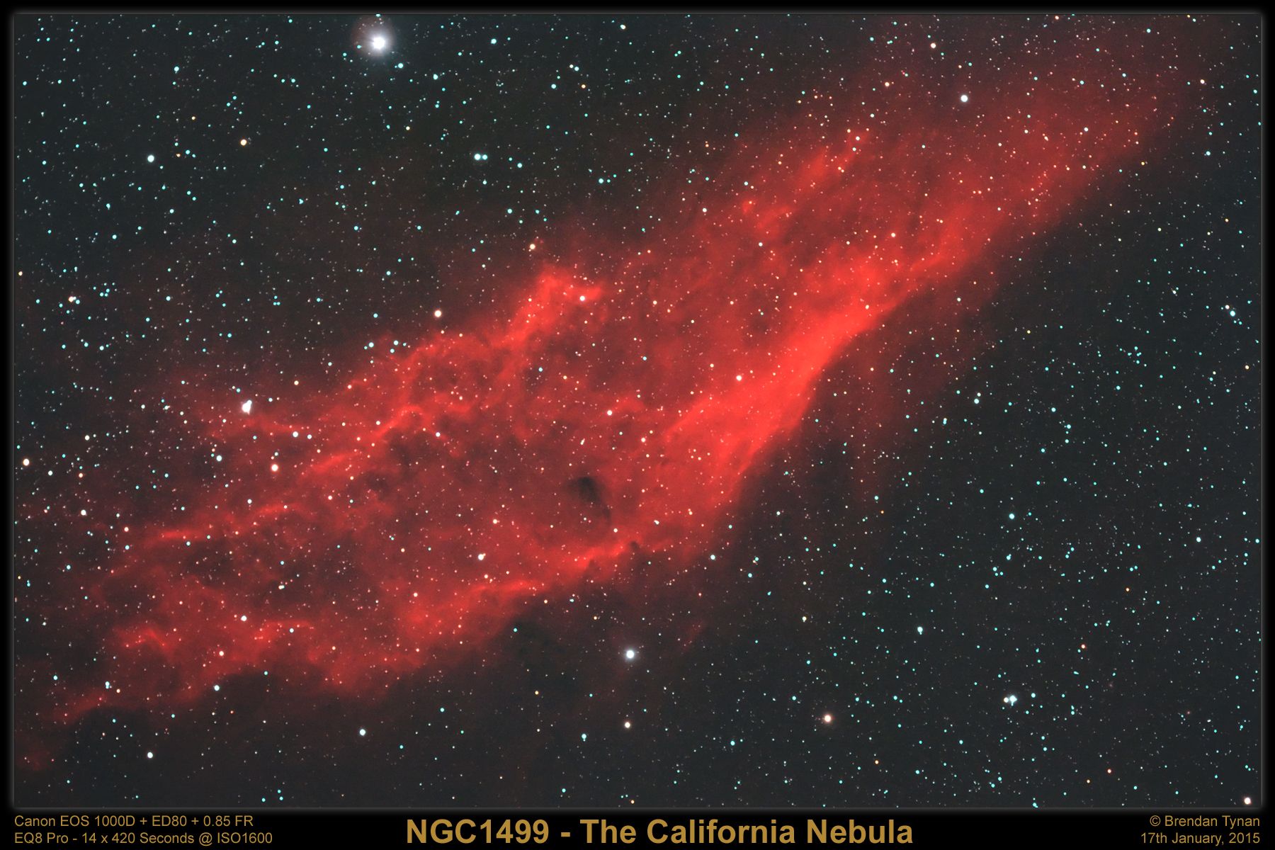 NGC1499 - (14x420s RGB) NGC1499 - The California Nebula