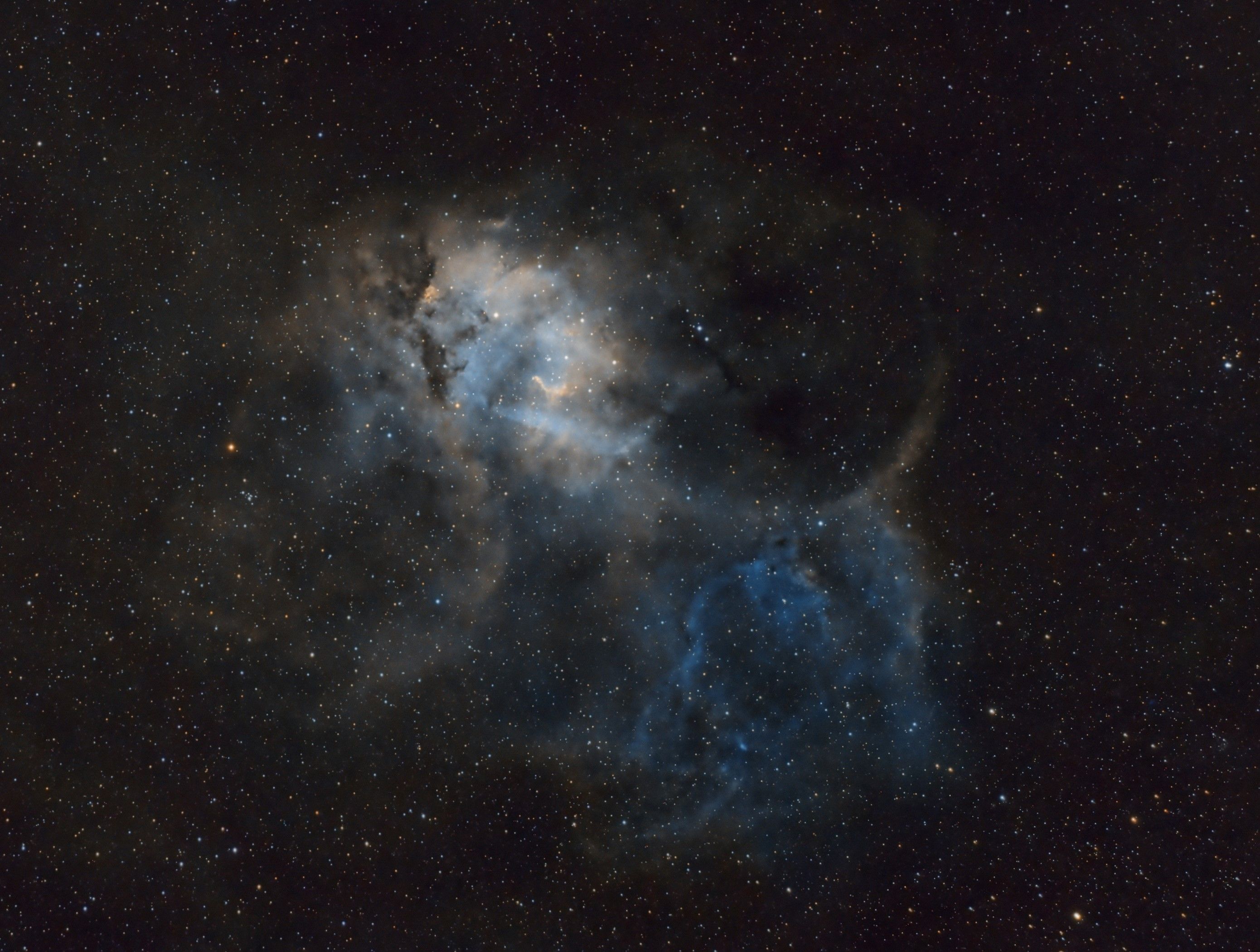 Sh2-132 (SHO) Sh2-132 - The Lion Nebula (10x 360s SHO)