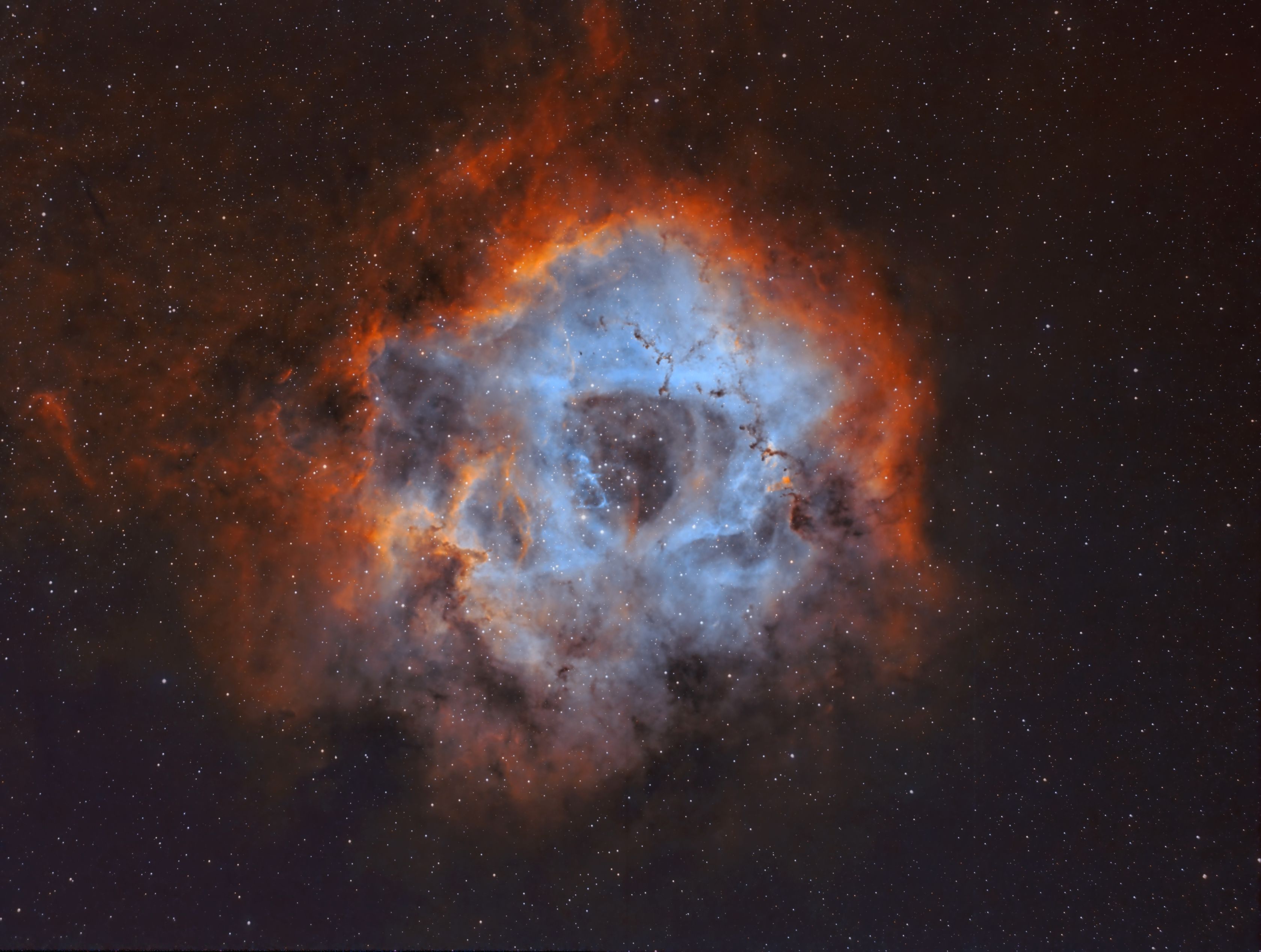 Sh2-275 - Rosette Nebula (30x 360s SHO)-4 Sh2-275 - Rosette Nebula (30x 360s SHO)