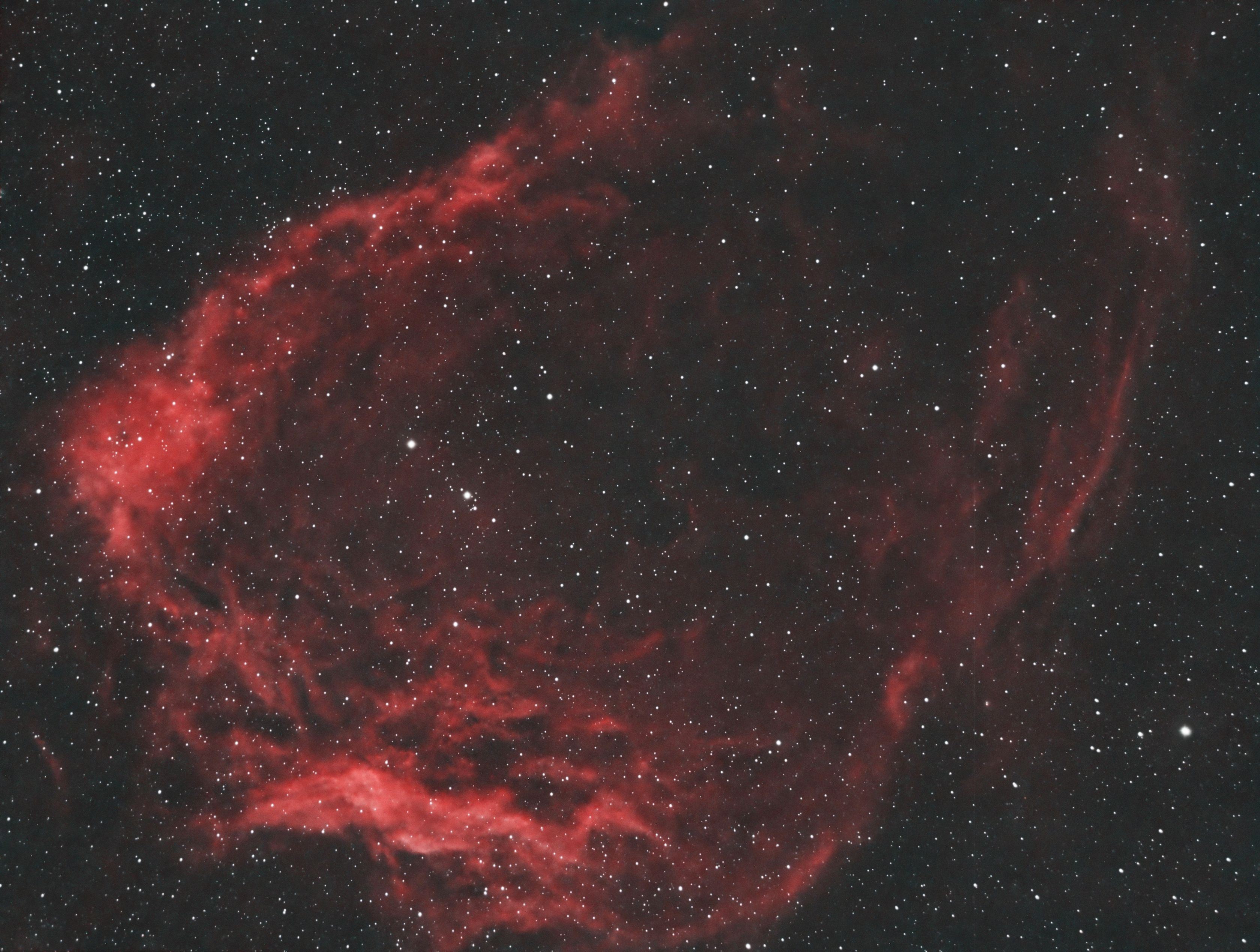 Squid Sh2-129 - The Flying Bat Nebula (20x 600s HOO)