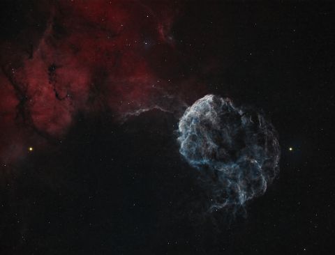IC443 - Jellyfish Nebula IC443 - The Jellyfish Nebula (25x 360s SHO)