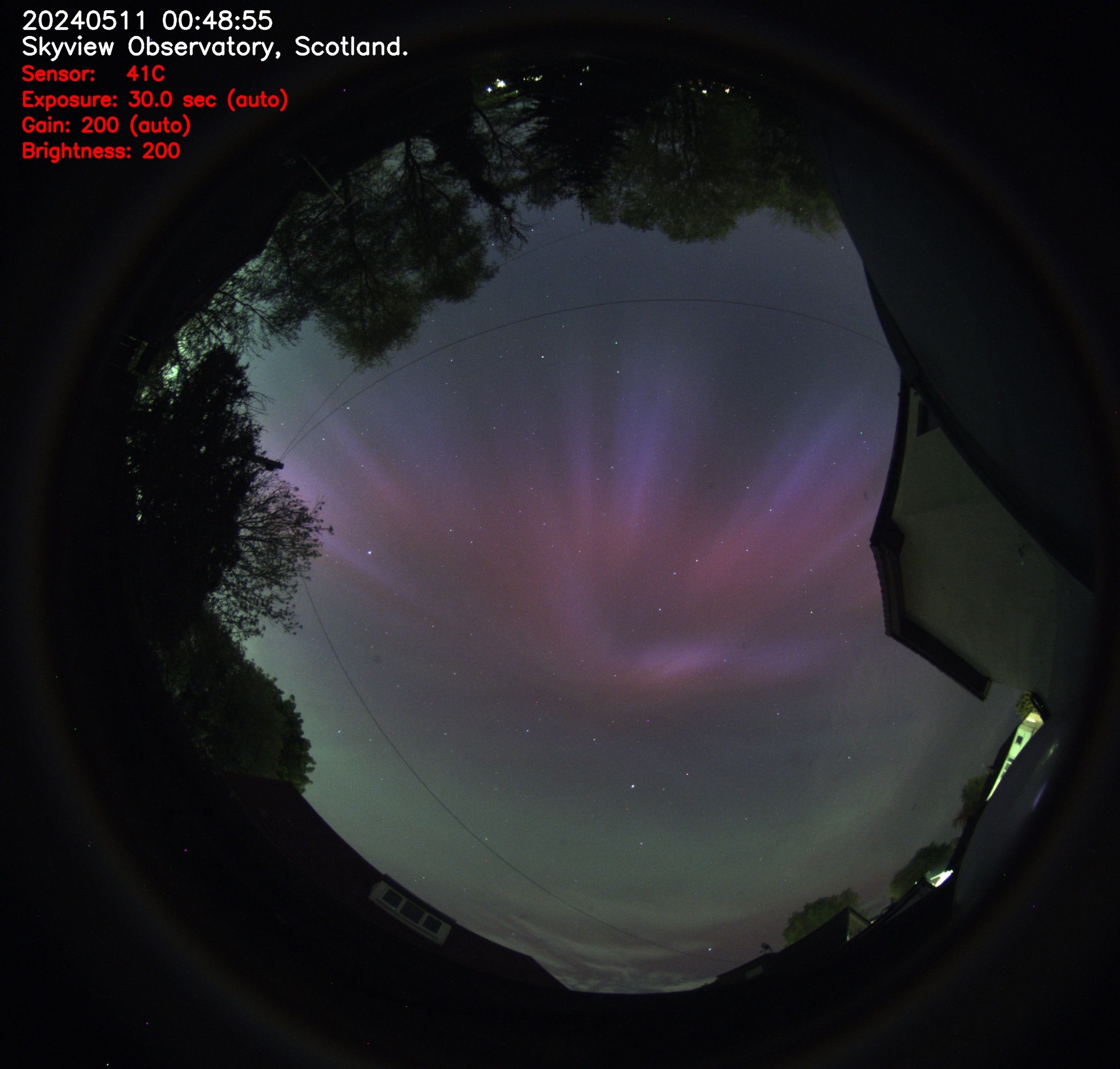 image-20240511004855 AllSky Camera Aurora Image - 10th May, 2024