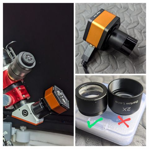 20240830_055414-COLLAGE Alt method (1) for mounting and achieving focus + increase image scale with Apollo-M MINI camera and Lunt LS50THa