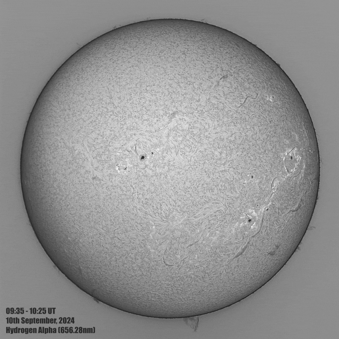 20240911 (0935-1025UT) Full Solar Animation 10th September, 2024 (0935-1025UT)