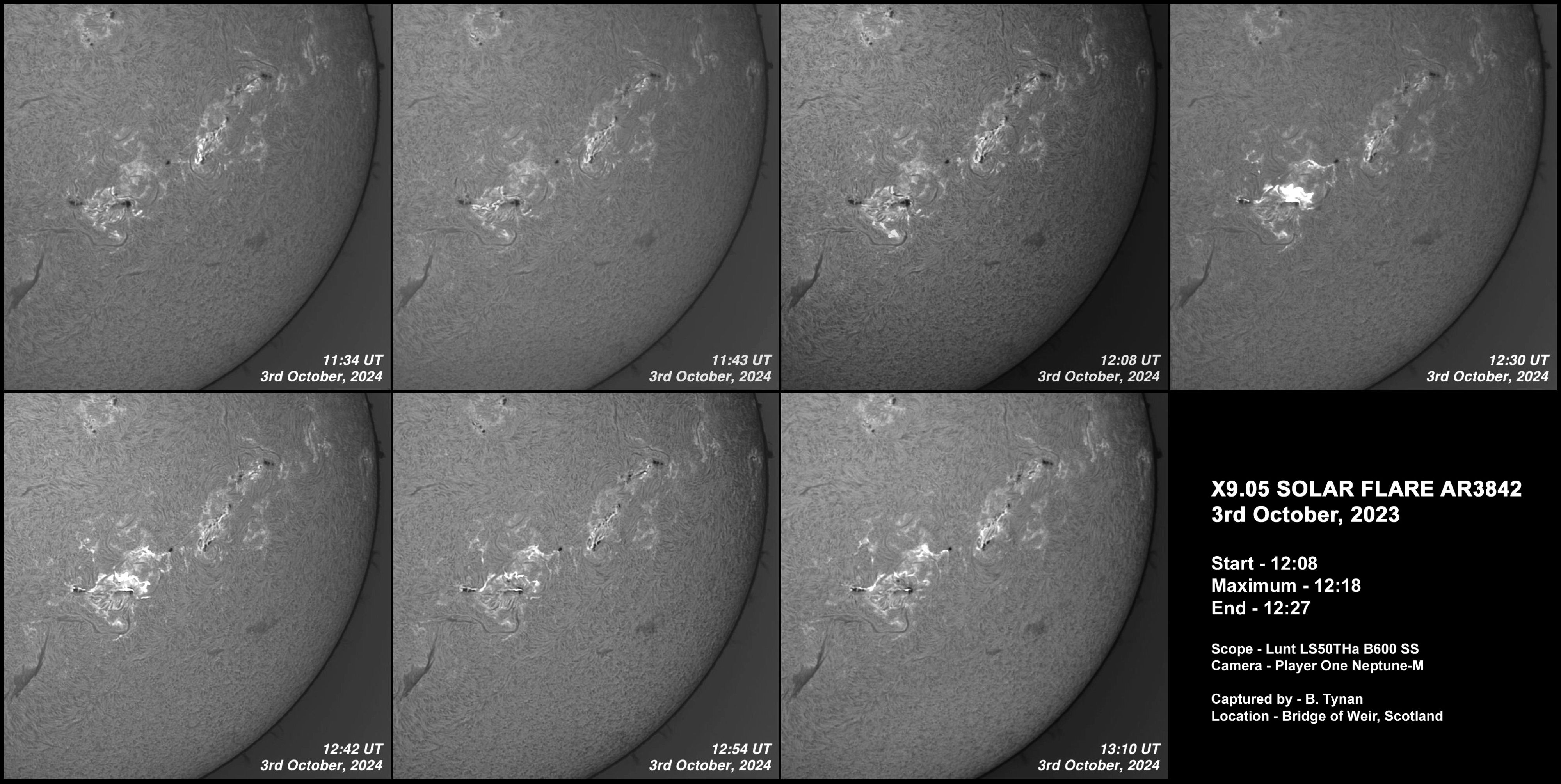 BT_20241003_1218UT_AR3842__X9-1_Flare L X9.05 Solar Flare AR3842 - 3rd October 2020