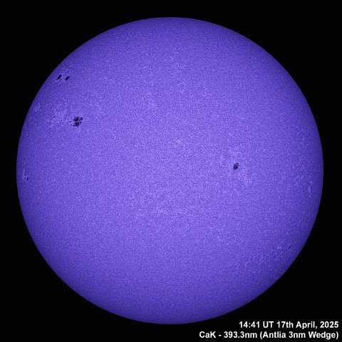 17th April 2025 17th April, 2025 - Sun in Ha CaK & G-Band