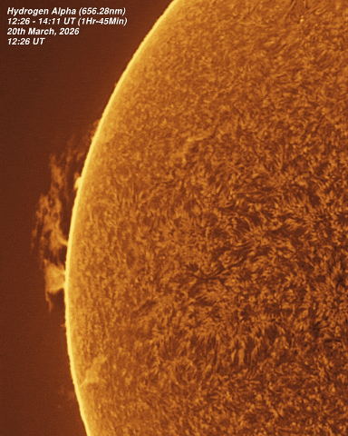 20th March 2026 - Eastern Limb 20th March, 2026 - Sun in Ha