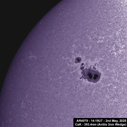 AR4079_20250502_1419UT CaK Colour AR4079 - 2nd May, 2025
