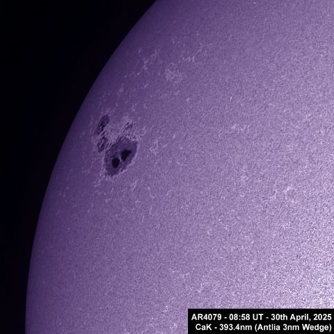 BT_20250430_0858UT CaK 3x Colour AR4079 - 30th April, 2025