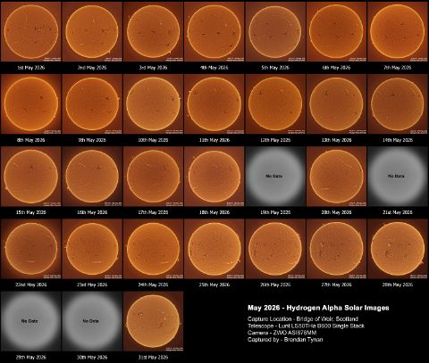 Daily Ha Images - May 2026 The Sun in Ha - May 2026